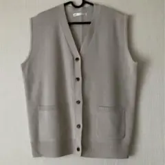 ikka ベージュ M ニットベスト