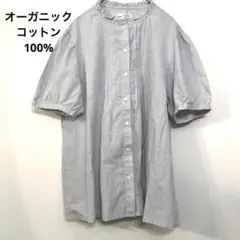 SELF+SERVICE ピンタックフリルシャツ ブラウス パフスリーブ Mのサムネイル