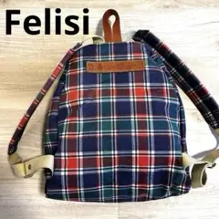 希少☆Felisi フェリージ チェック柄 リュック 09-40 レザー - メルカリ