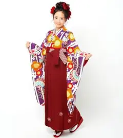 着物袴セット ジュニア用 145～154cm 小町 紫色 卒業式 NO34313