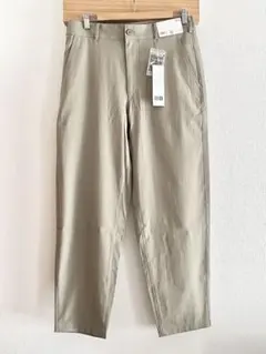【新品】ユニクロU「ワイドフィットテーパードパンツ」カーキ◇79