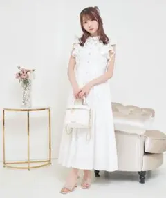 Rose Muse】ロゼミューズFlare shirt dress white - メルカリ
