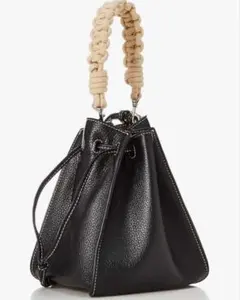 トプカピ ロープ ハンドル 巾着 2WAY ショルダー バッグ ブラック　黒