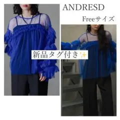 新品タグ付き✨️ANDRESD デコラティブチュールトップス　オケージョン　ドレス