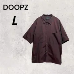 DOOPZ バーガンディー 玉虫色 L 光沢シャツ 半袖 モード 上品 キレイめのサムネイル