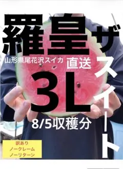 訳あり　山形県尾花沢スイカ　羅皇ザ・スイートのサムネイル