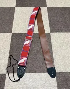 モノグラム　レッド　初代　横ロゴ　逆ロゴ　vintage　ストラップ　ギター 未使用】フェンダー ギター ベース ストラップ モノグラム 逆ロゴ赤