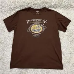SHEIN XL デザートアドベンチャー Tシャツ ブラウンのサムネイル