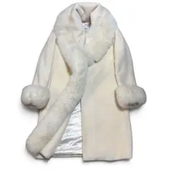 極美品 MaxMara ファー アルパカ コート 白 サイズ40のサムネイル