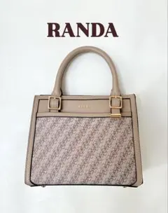 RANDA 2WAYサイドファスナー　バッグ　ベージュ系　未使用品