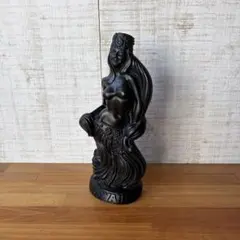 【アンティーク】Hawaii ハワイ 民芸品 木彫り TAHITIAN GIRL