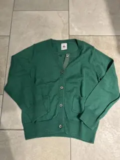 美品　プチバトー　緑カーディガン　102cm 4ans