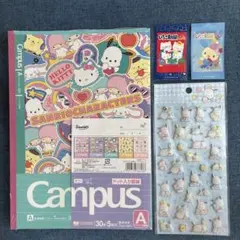 サンリオキャラクターズ　キャンパスノートA欄　5冊 Campus サンリオ