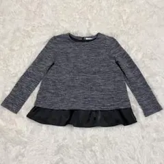 ✨グリーンレーベルリラックシング✨ツイード風ブラウスS相当ネイビースリップ付き