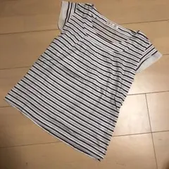 63)ボーダーデザインカットソー☆M