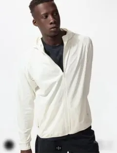 【UNIQLO】ドライEXUVカットフルジップパーカ【ホワイトS】