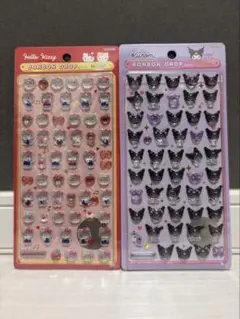 サンリオボンボンドロップシールミニハローキティ&クロミ2種セット