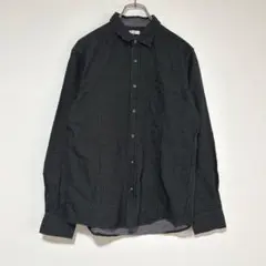 n0872【アーヴェヴェ オム】長袖シャツ ドット柄 黒 白 コットン100%