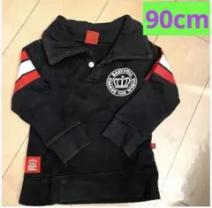 トレーナー　90cm 襟付き　ベビー　長袖　子供服　babydoll 黒
