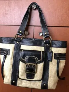 ＳＡＬＥ！　COACH★ストローバッグ★美品★送料込
