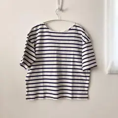 studio CLIP スタディオクリップ 前後2way ボーダーTシャツ 美品のサムネイル