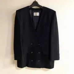 LOUIS JOONE／イトキン　ノーカラーダブルブレストジャケット 黒