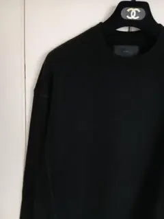 the A　Cashmere Crew Neck Knit　ブラック　M　中国製のサムネイル