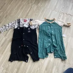 ベビー新生児 前開きロンパース 秋冬 60ー80cm BABYDOLL