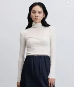 SOEJU カシミヤ混タートルネックカットソー