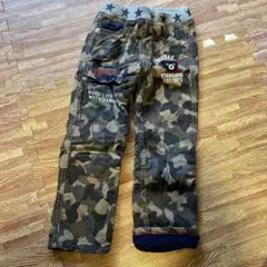 値下げ！裏フリース生地、ダブルビー迷彩柄パンツ
