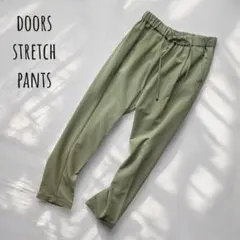 アーバンリサーチドアーズ スラックス センタープレス ウエストゴム グリーン M