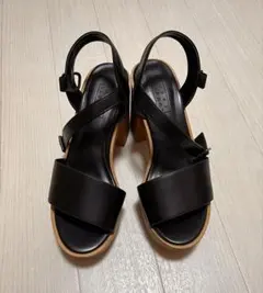 LOWRYSFARM ブラックサンダル ヒール　Mサイズ