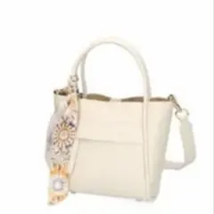 ORiental TRafficスカーフ付きハンドバッグ(アイボリー)