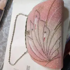 ELEGANZA ビーズ バック アンティークバッグ 蝶　パーティーバッグ　成人