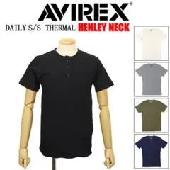 AVIREX ヘンリーネック Tシャツ ブラックのサムネイル