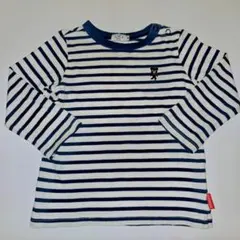 ミキハウス DOUBLE.B 長袖ボーダーTシャツ 90 キッズ ダブルビー