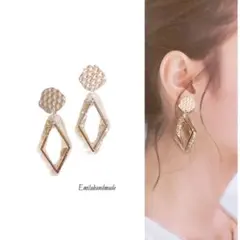 【No.740】ハンドメイド ピアス イヤリング 大人可愛い シルバー クリア