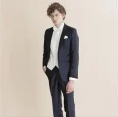 ネイビー タキシード ELLE ワタベウェディング　新郎