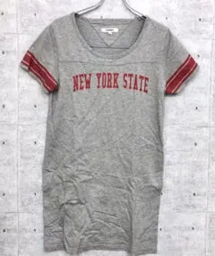 TOMMY 古着 NEW YORK STATE プリント ラインTシャツワンピのサムネイル