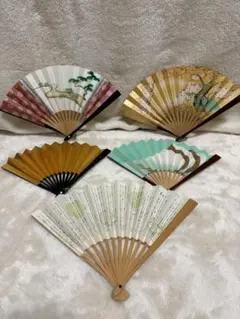 お茶席用 扇子 5本セット 京扇子 茶道具 飾り扇子 まとめ売り