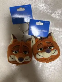 ディズニー　ファンキャップ　キーチェーン　ニック　ズートピア