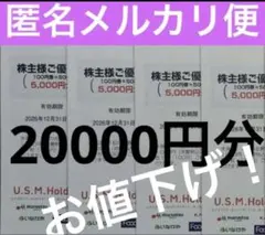 ユナイテッドスーパーマーケット　カスミ株主優待券いなげやマルエツUSMH 4のサムネイル