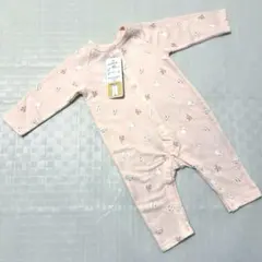 ロンパース 長袖カバーオール 猫プリント柄　80cm【新品未使用】最終お値下げ