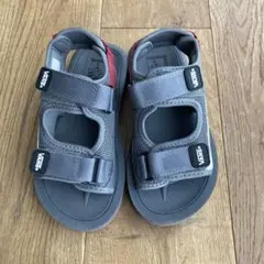 VANS グレー/レッド サンダル　21センチ