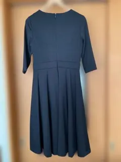 (ジャージー) 23区　七分袖 ワンピース　チャコールグレイ　38(9号)