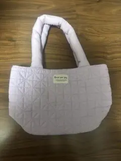 ラベンダー キルティング トートバッグ