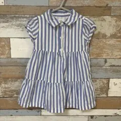 baby GAP ストライプ 半袖ワンピース 12-18ヶ月