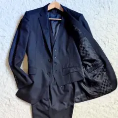[極美品]RUCKEN BACCHAR　スーツ　3ピース　Y7　ブラック