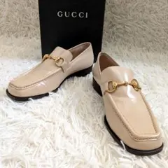 美品✨ グッチ レディース ローファー ラムレザー ホースビット 37