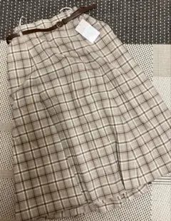 COLZA チェック柄 ひざ丈スカート Sサイズ